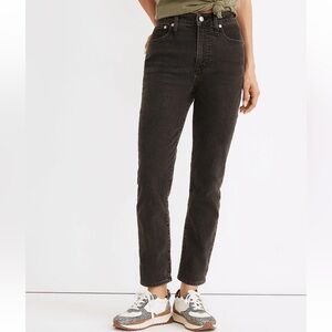 Madewell High-Rise Straight Jeans in Washed Black